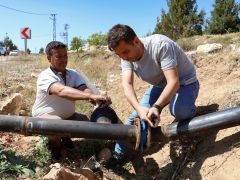 Büyükşehir’den Sulama Borusu Desteği…