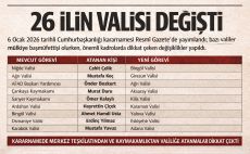 26 İlin Valisi Değişti…